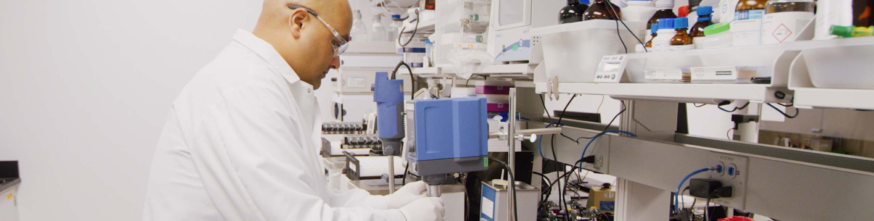 Research scientist working in a lab